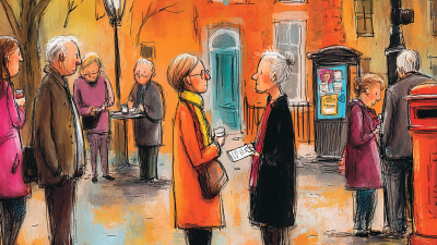 Groep ouderen op straat