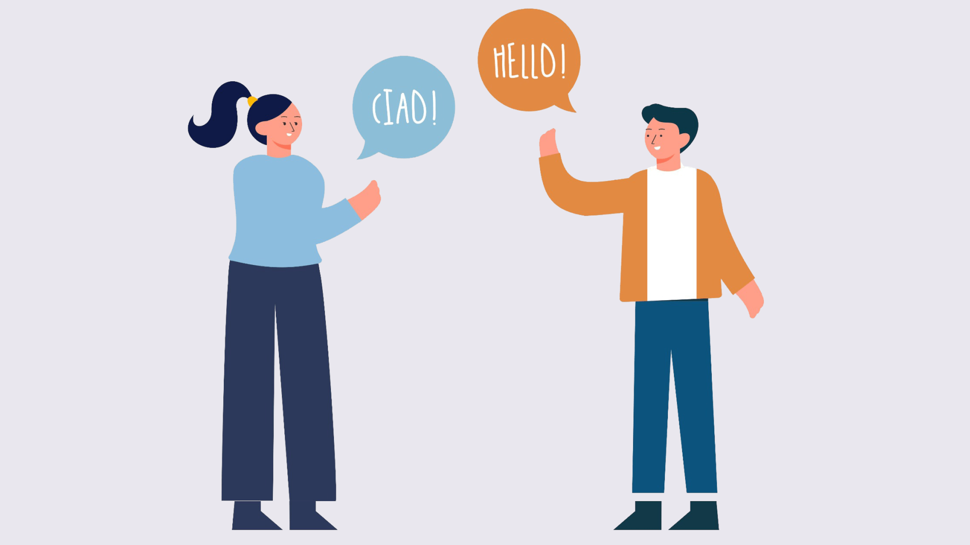 Illustratie 2 personen