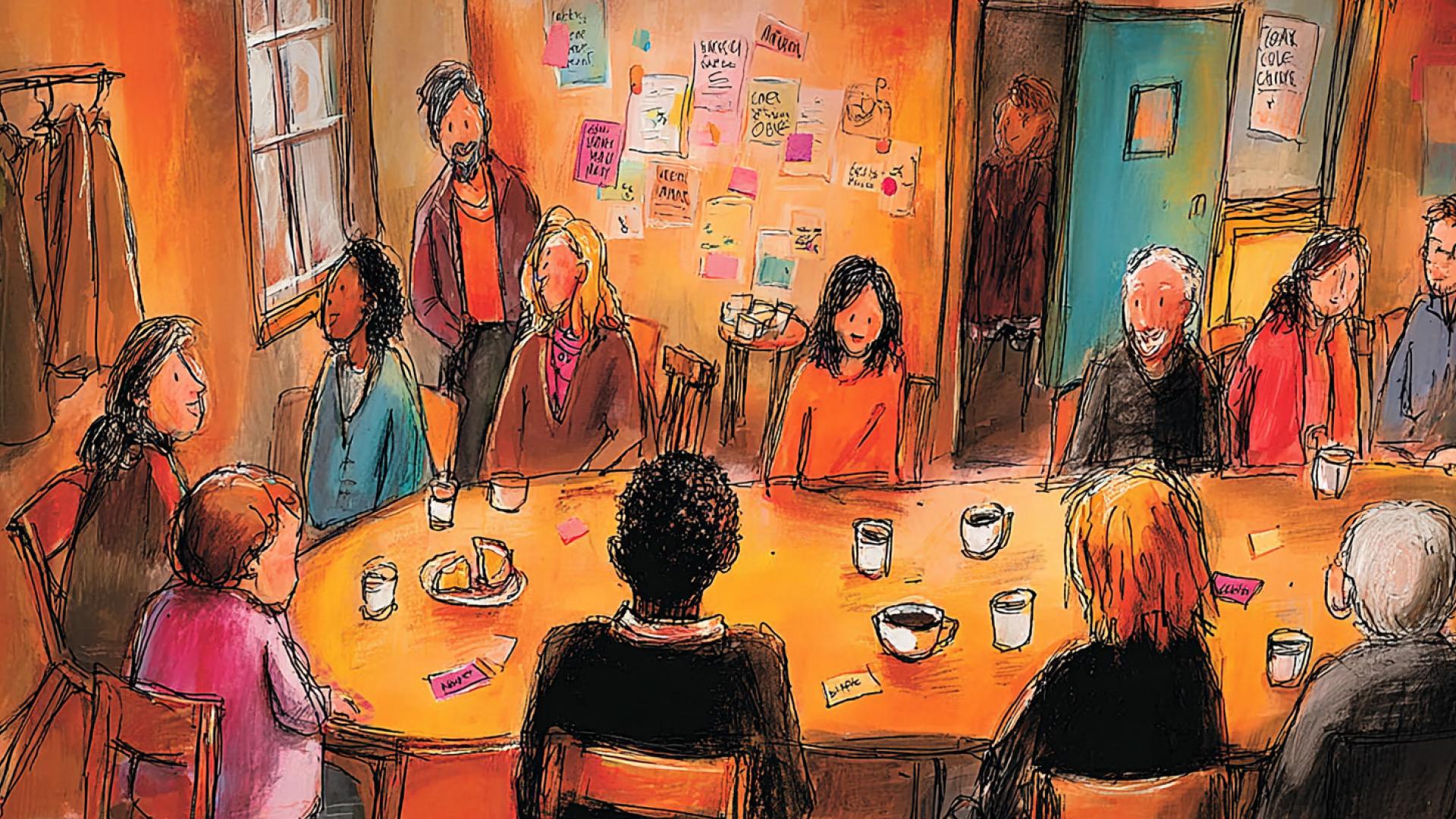 Illustratie bewoners gesprekken