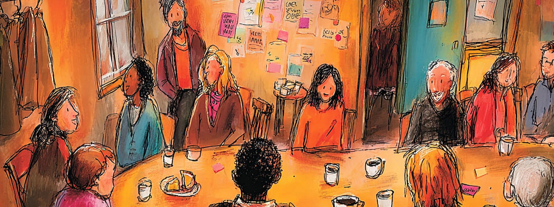 Illustratie bewoners gesprekken